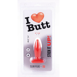 I Love Butt Plug Slim S I Love Butt 8.5 x 3 cm Rouge